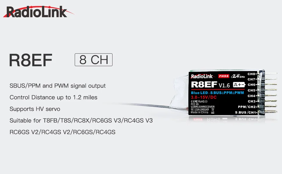 Penerima Radiolink R8EF 2.4G 8 - Receiver Sbus 8Ch ulasan dan harga
