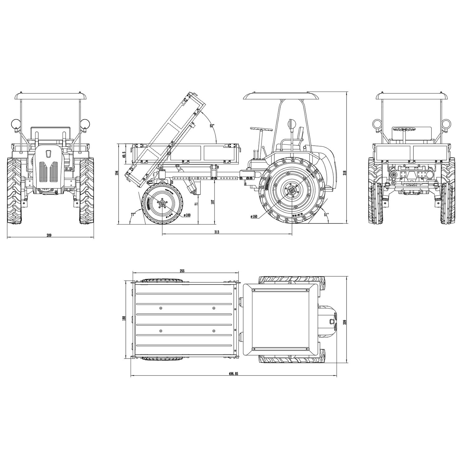 Traktor Pertanian RC 1/10 DONK - Rc Hobby Farm ulasan dan harga