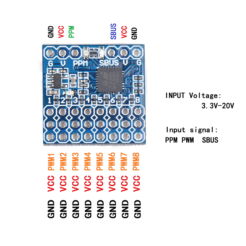 8CH PWM PPM SBUS Konverter Mod - Receiver Sbus 8Ch ulasan dan harga
